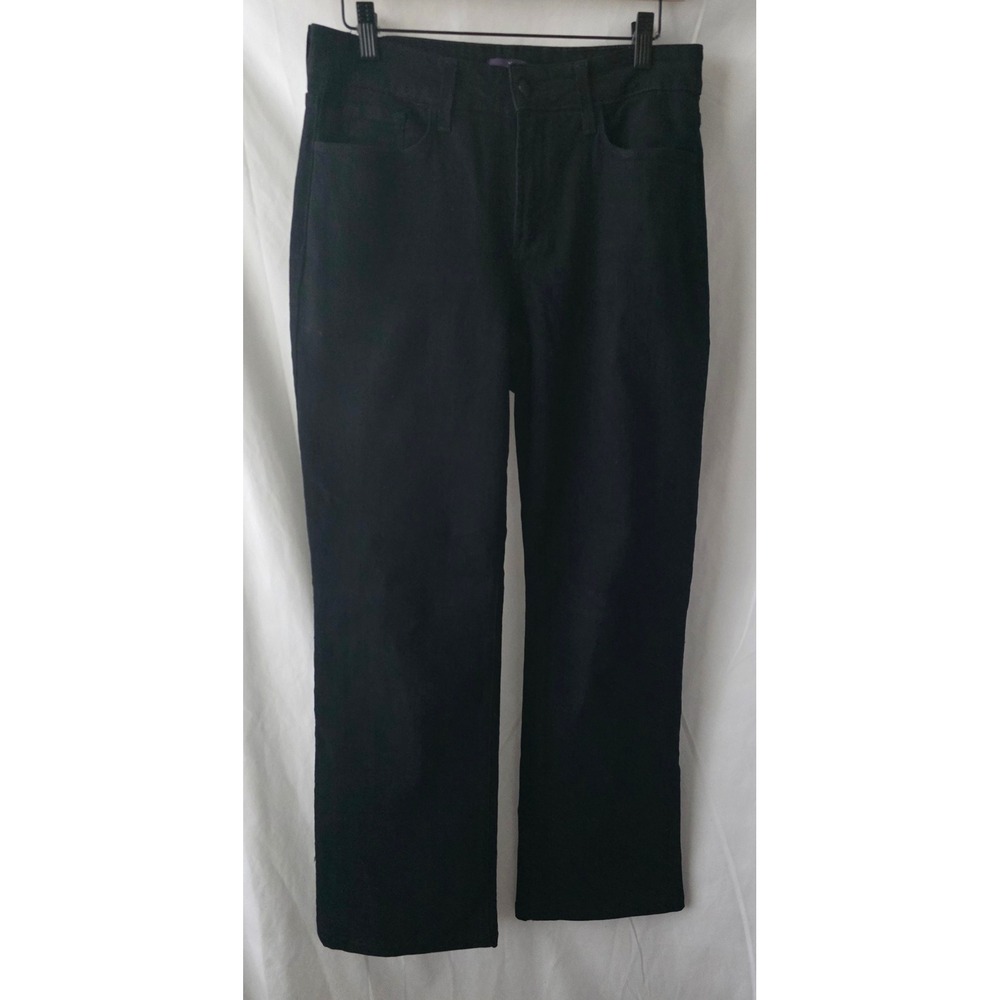 NYDJ Bootcut Jeans Womens 8 Black Stretch Lift Tuck Denim Pants